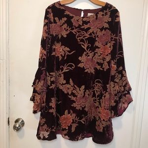 Velvet Flower Dress